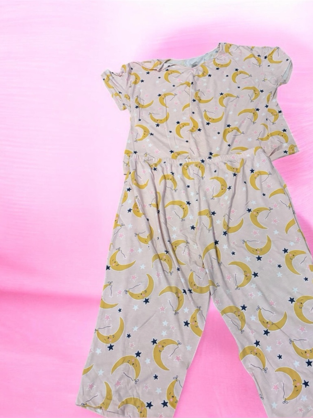 Pink Moon & Stars Pajama Set